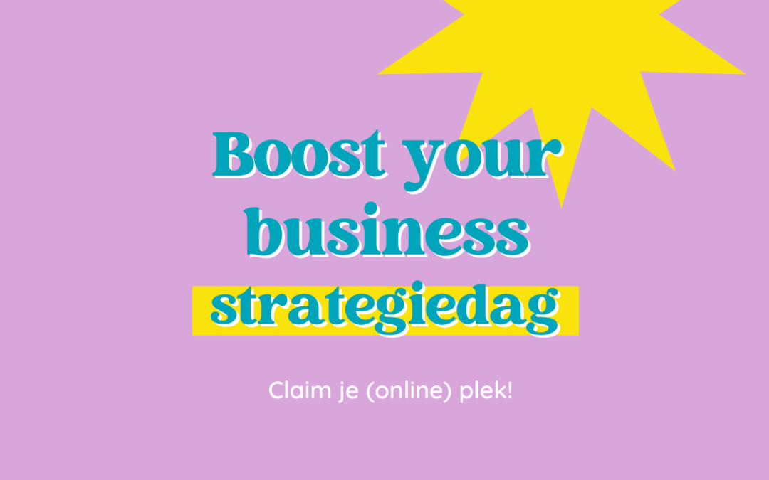 Boost your business strategiedag!
